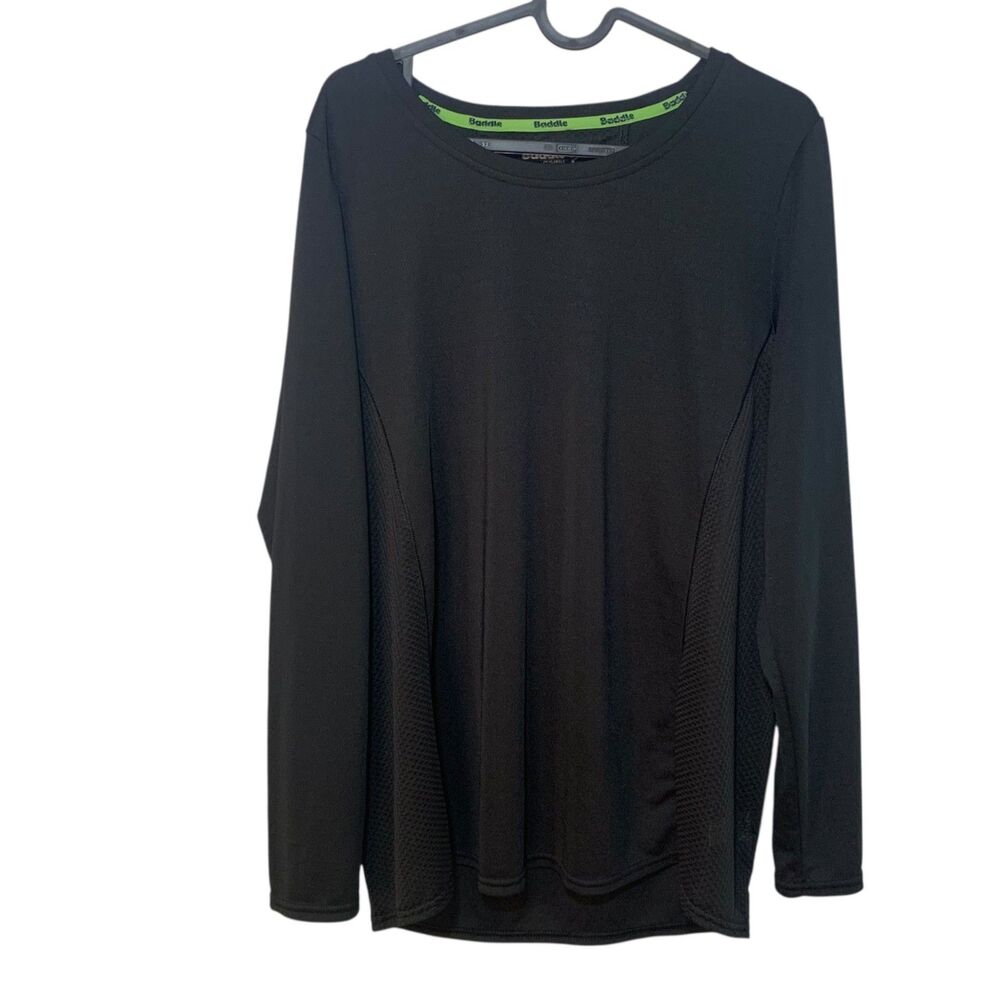 Baddle Womens Black Lightweight Athleisure Actvewear Top XL Pickleball Outdoors